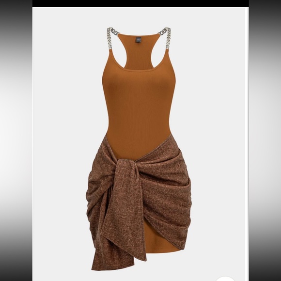 MICAS METALLIC CHAIN MINI DRESS - Picture 1 of 16